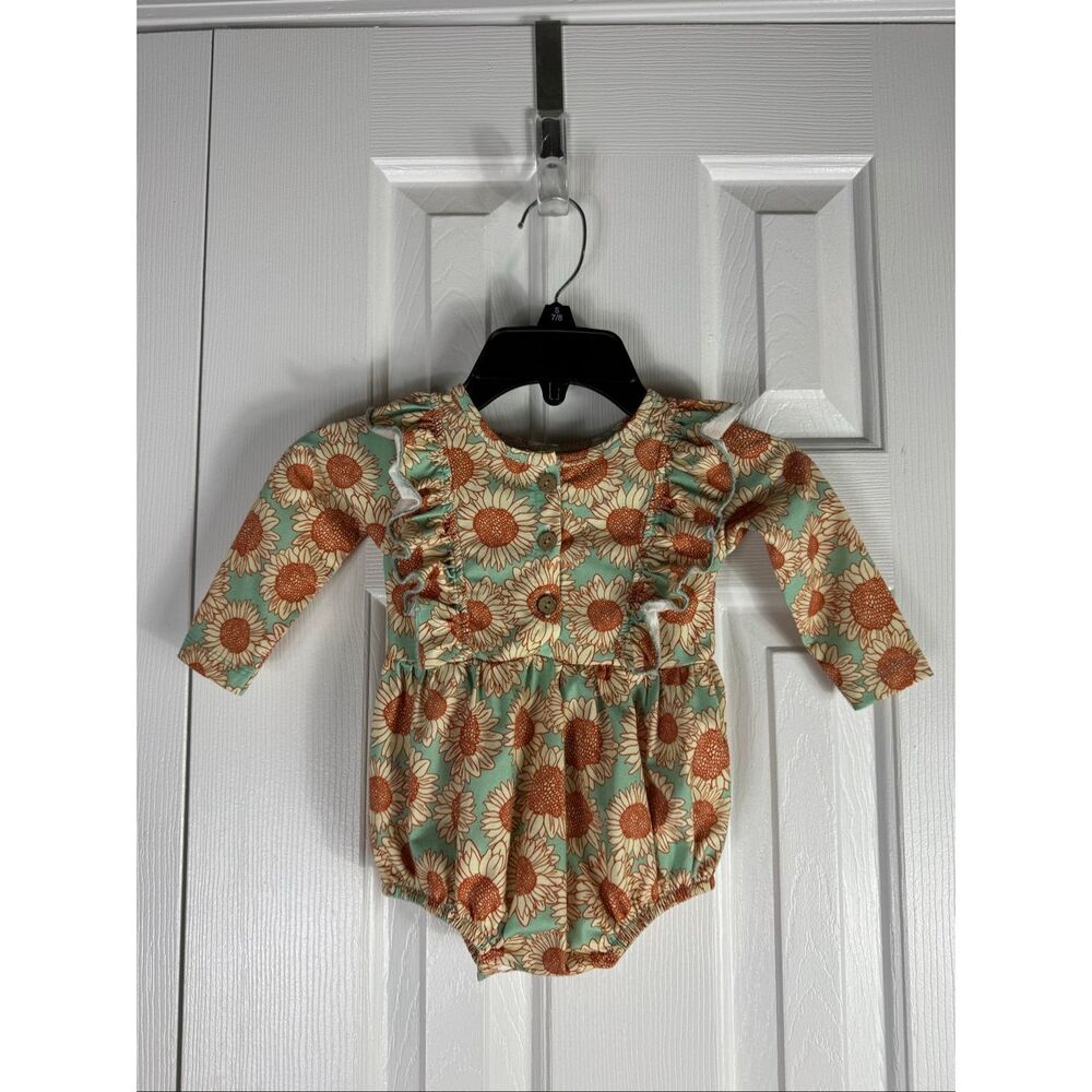 NWOT Be Girl Sunflower Print Romper Size 9m
